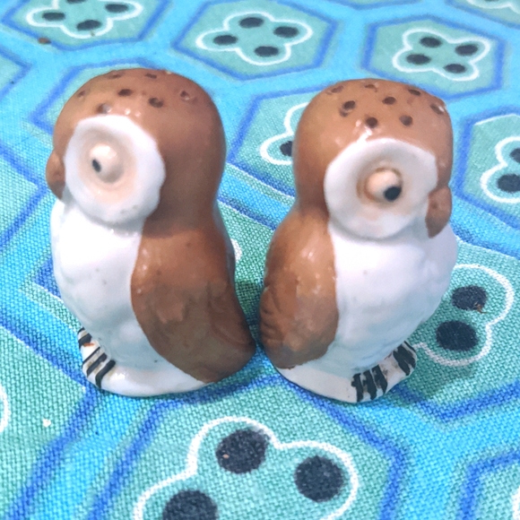 Vintage barn owl salt & pepper shaker set germany - Picture 4 of 7